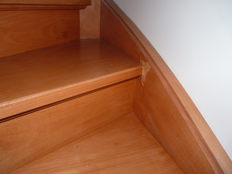 repeindre un escalier couleur bois vitrifié P1010427