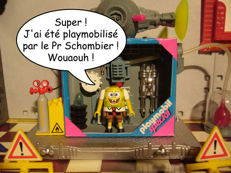 schombier - le Pr Schombier playmobilise Bob l'ponge # Playmo16