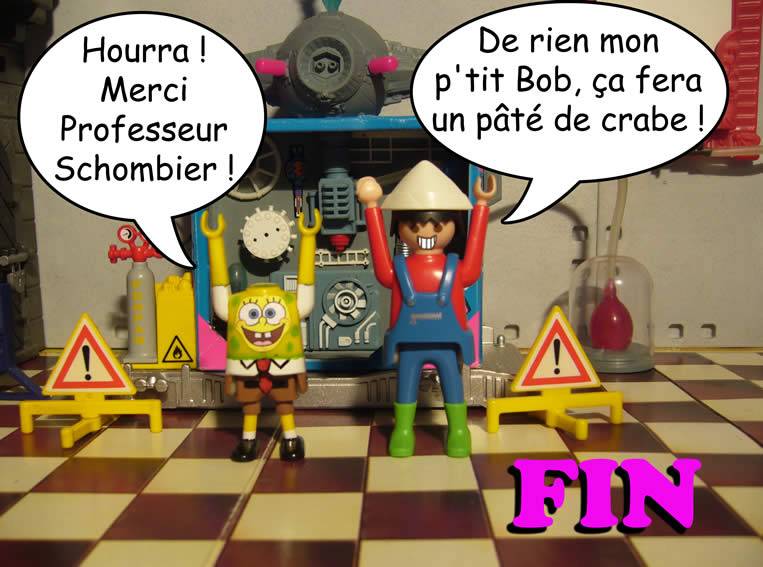 schombier - le Pr Schombier playmobilise Bob l'ponge # Playmo17