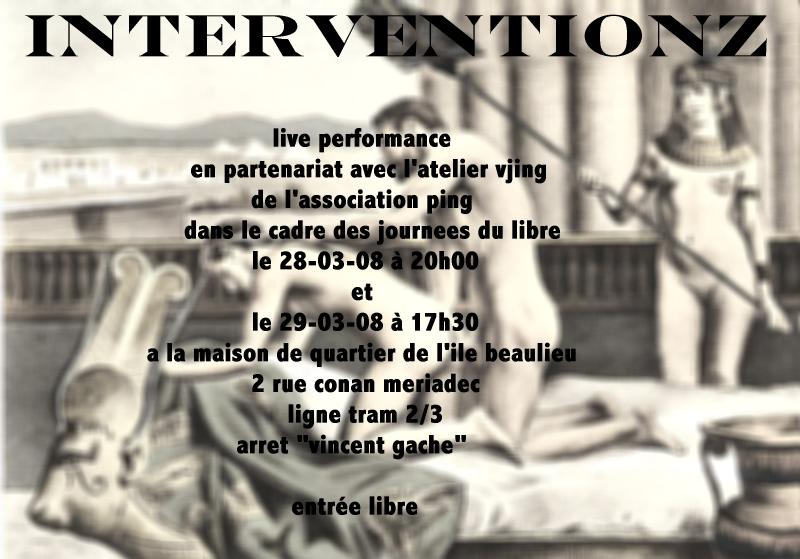 intreventionz live performance 28 et 29 mars deux mille huit Edouar15