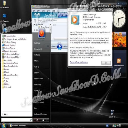        Windows XP Dark Edition v6 -  2 80kn5w10