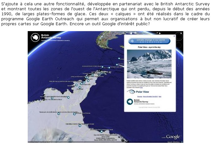 Google Earth simule le réchauffement climatique Overla10