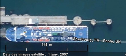 Recherche du Queen Mary 2 dans Google Earth Sans_409
