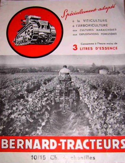 BERNARD Moteurs...aussi des tracteurs à chenilles Bernar12