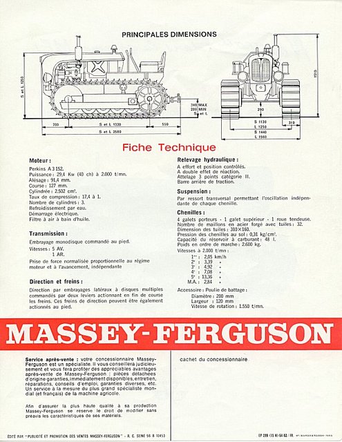 MASSEY FERGUSON 44 à chenilles à vendre Massey12