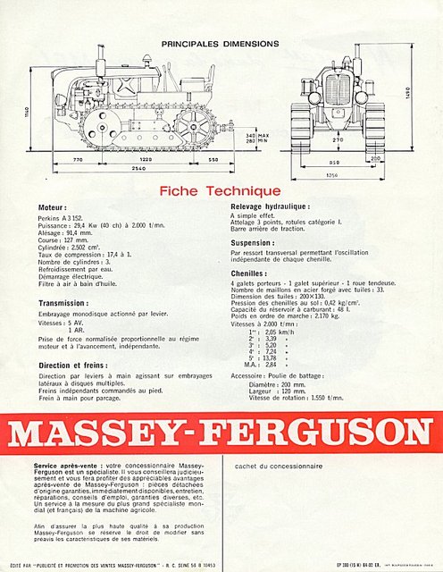 MASSEY FERGUSON 44 à chenilles à vendre Massey13