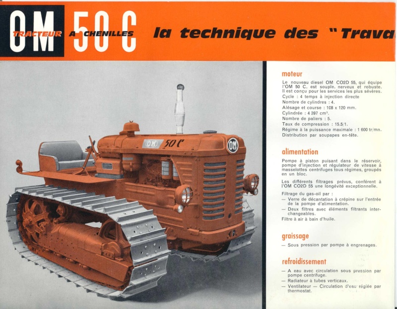 Tracteurs à chenilles FIAT et O.M. Om50c-11