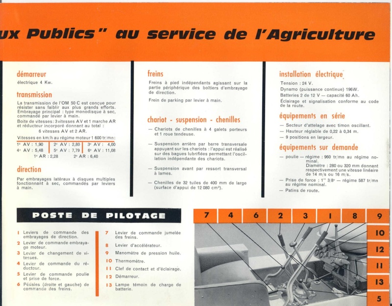 Tracteurs à chenilles FIAT et O.M. Om50c-12