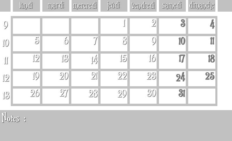 Masques calendrier - 12 mois 2012 03_sem10