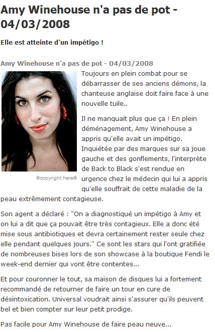 infos du jour : Amy Winehouse et Drew Barrymore Info10