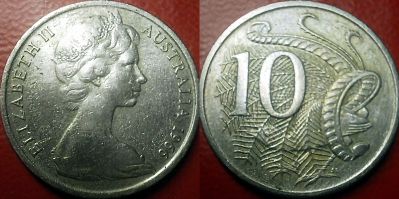 10 Centavos. Australia. 1966  10_c10