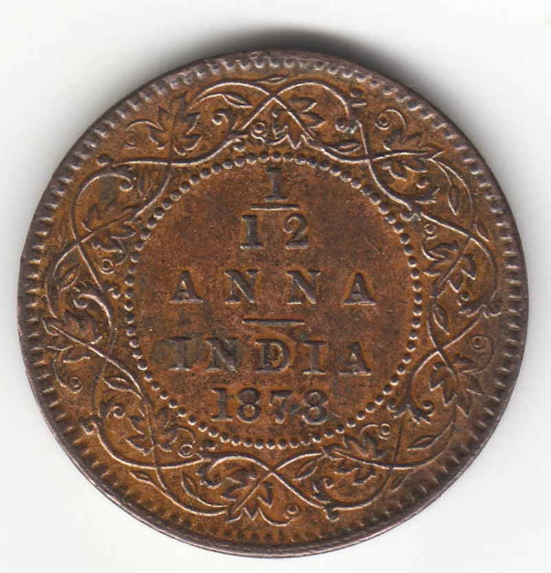 1/12 Anna. India Britanica. 1878 Img92010