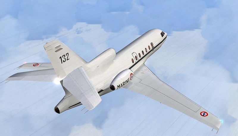 Un Falcon 50 en peinture pour l'Aéronavale Scree100