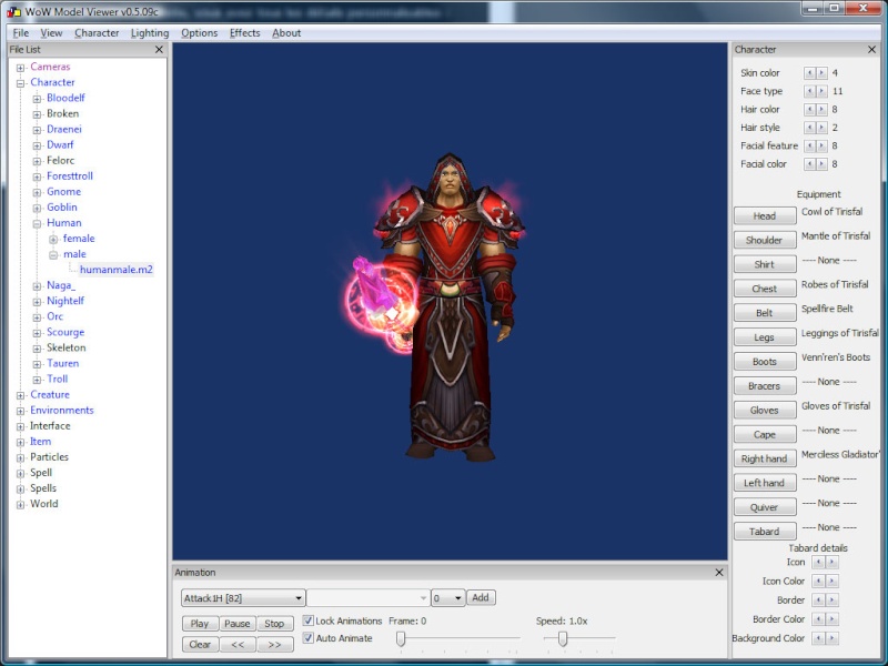 Faire son avatar sous Wow Model Viewer 0610