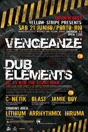 Yellow Stripe DNB | Porto Rio | 21 Junho Flyern12