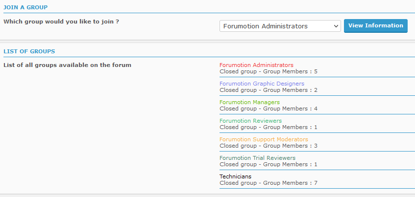 Improvement of the Groups page List-g10