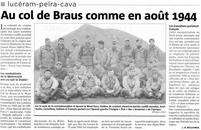 First Special Service Force - Alpes Maritimes, Mars 2008 Articl10