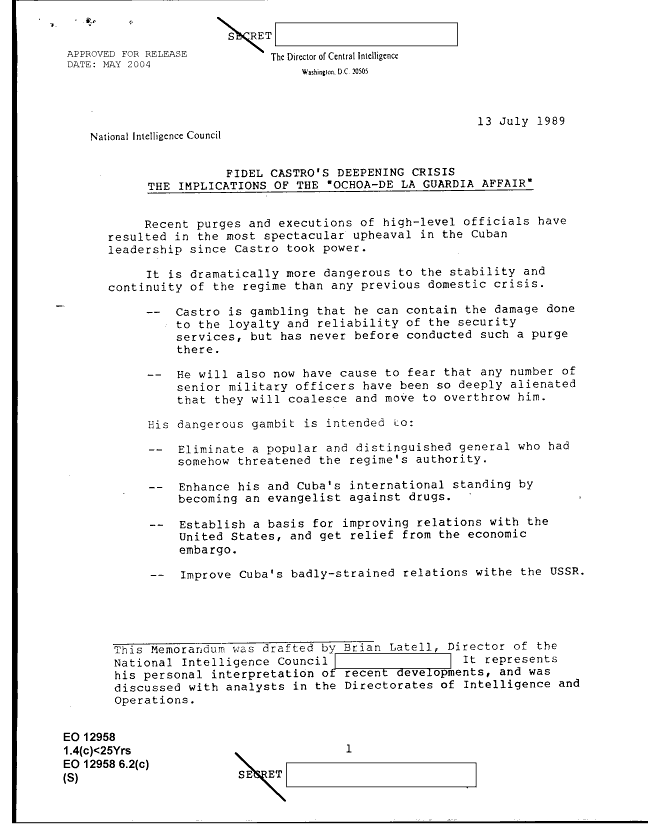 CIA DOCUMENTS Ochoa110