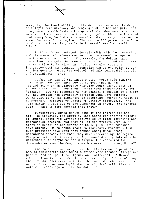 CIA DOCUMENTS Ochoa910