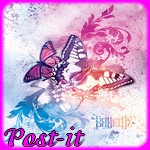 Version 1: papillons Postit10