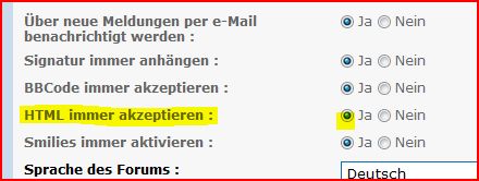 HTML im Forum aktivieren Aufze179