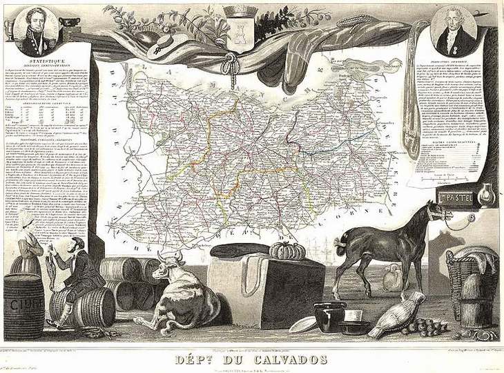 Departement   du Calvados EN 1845 Calvad10