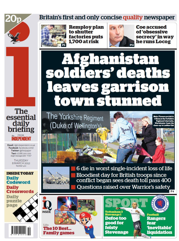Thursday's Top Newspaper Front Page Headlines 53295410