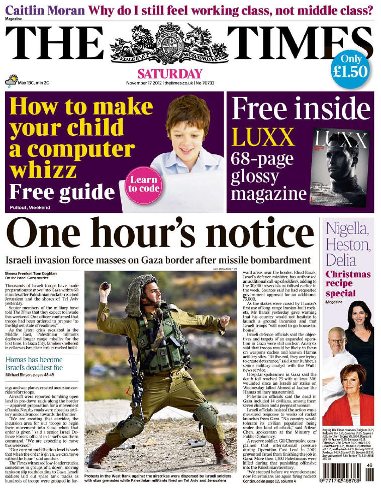 Saturdays Top Newspaper Front Page Headlines Times12