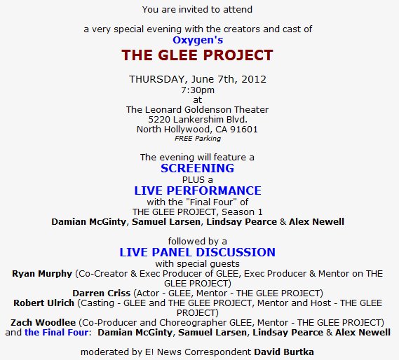 [07.06.12] Soirée The Glee Project Oxygen10