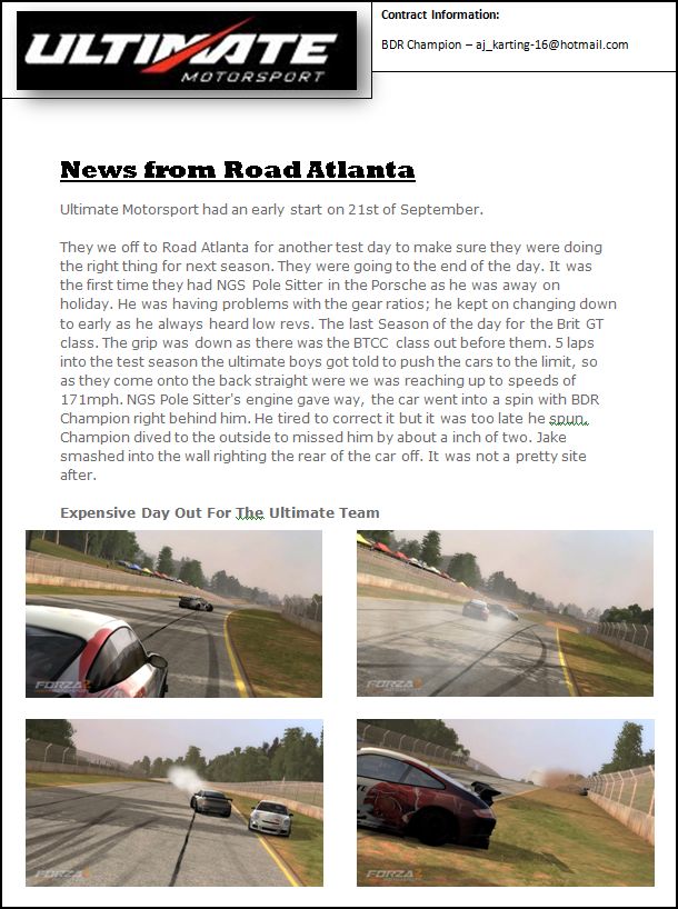 Ultimate Motorsport - News Feeds News_f10