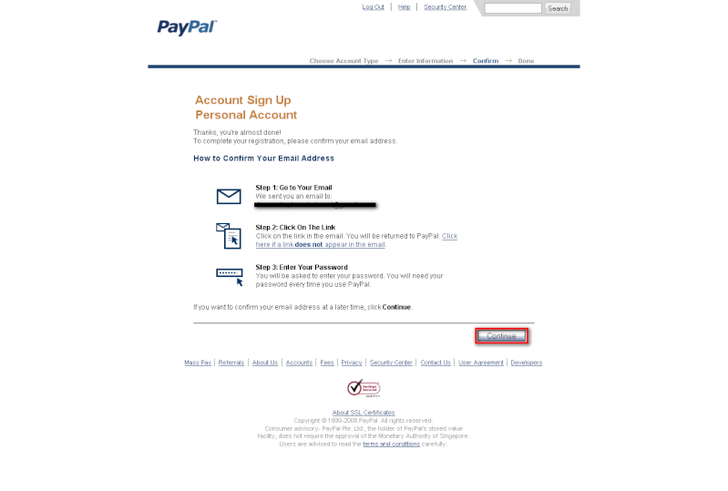 TUTORIAL - Como Criar Conta no PayPal 5_pass10