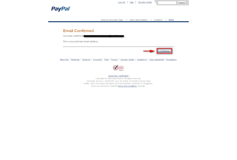 TUTORIAL - Como Criar Conta no PayPal 6_pass11