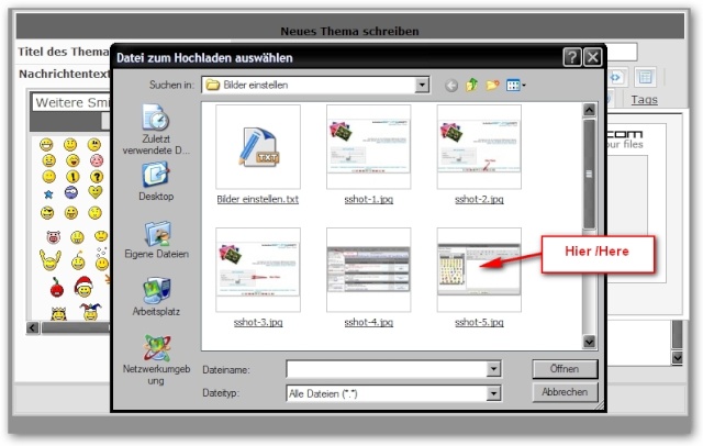 [phpBB2] Anleitung: Wie stelle ich ein Bild/Foto in meinen Bericht ein Sshot-46