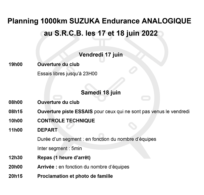 1000km de SUZUKA Endurance ANALOGIQUE 1/32 le 17 et 18 juin  Planin11