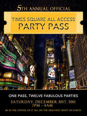 NEW YEAR EVE Times Square All Access Party Passes Tspp-f10