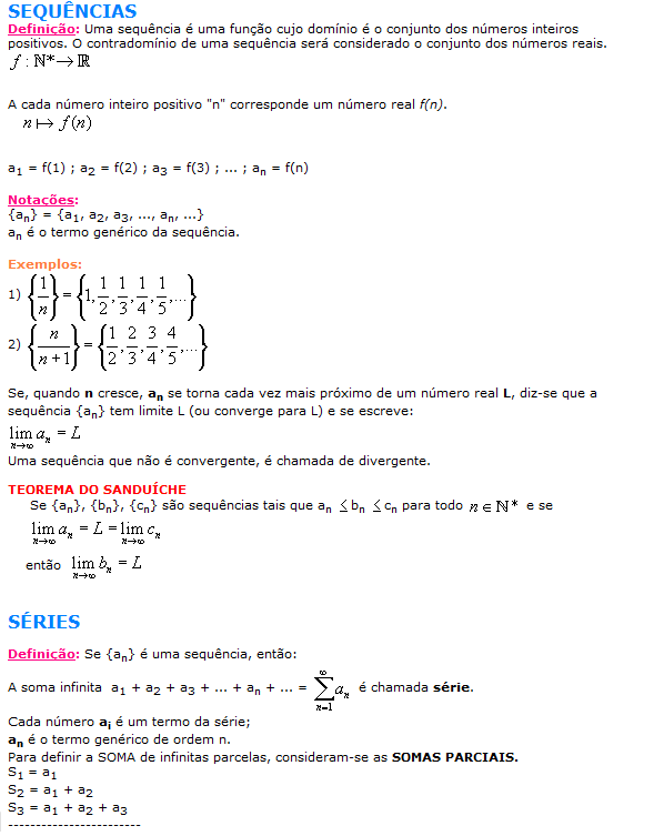 Sequências, Séries e Teorema do Sanduíche 615