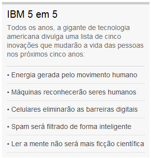 IBM: computadores lerão mentes e reconhecerão pessoas em 2017 Ibm_5_10