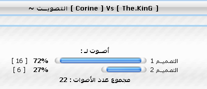 [ Corine ] Vs [ The.KinG ] النتيجــة ~ Sans_299