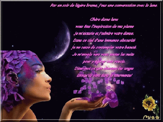 petit poème "Chère dame lune" - ENVOYER PAR JOSIANE 11450710