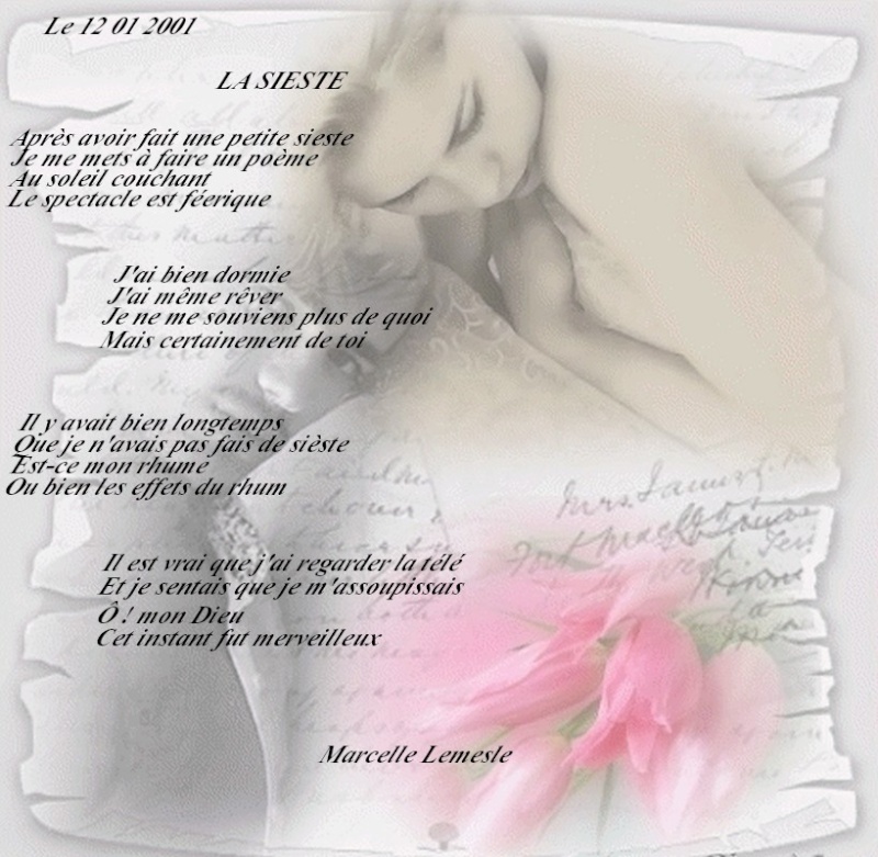 joli poeme de marcelle " la sieste" 14712610