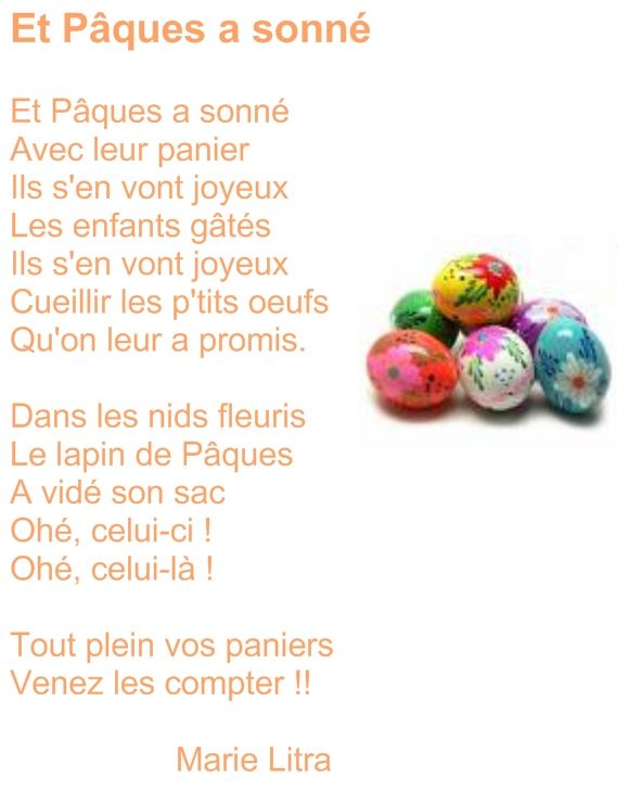 petit poème "Et Pâques a sonné"  envoyer par josiane 38148910