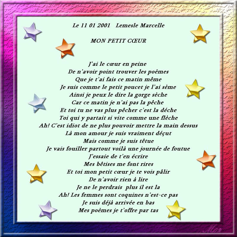 MON  PETIT  COEUR   Marcelle  LEMESLE Le_11_15