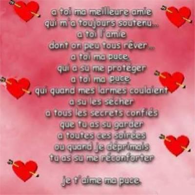 Voici Un Petit Poeme A Toi Ma Meilleure Amie Josiane