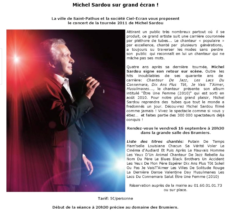 Concert de Michel Sardou le 16 Septembre à Saint-Pathus Michel10