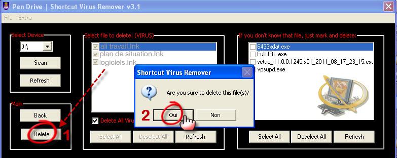 برنامج Shortcut Virus Remover v3.1 يحذف فيروس الاختصار A0235210