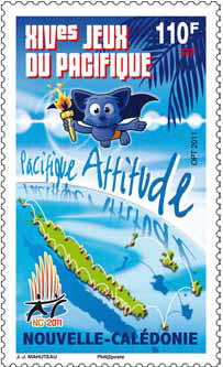 Timbres Nouvelle Calédonie / France - Jeux du Pacifique 2011 Pointp10