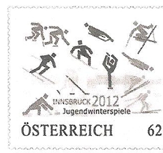 1 new stamp to be unveiled in Austria to celebrate the 1st Winter Youth Olympic Games, Innsbruck 2012 Timbre13