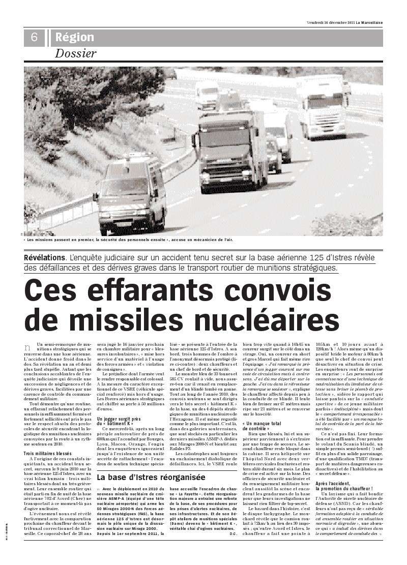 Insolite : Un caporal-chef sera jugé pour l’accident d’un camion de transport nucléaire à Istres 94261810