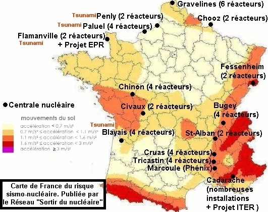Seismes près d"une centrale nucléaire en France Carte_10