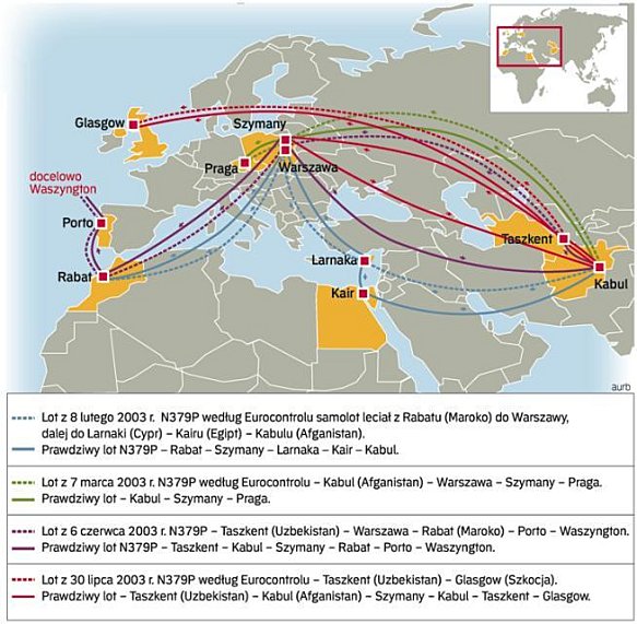 Des restitutions illégales de la CIA pratiquées en Europe après 2001 Cartet10